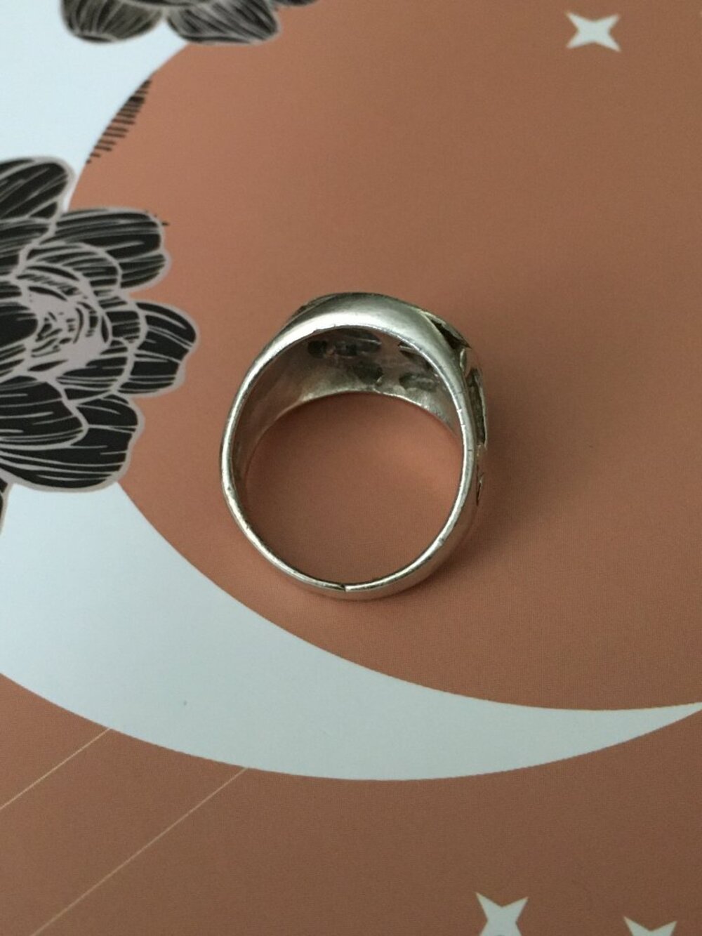 Y2K 925 Signed Silver Renaissance Fair D&D Knights Cross Ring - Picture 3 of 16